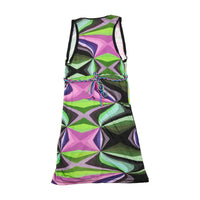 Custo Barcelona Abstract Print Beaded Sleeveless Dress