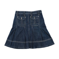 Real Play Dark Wash Cotton Blend Denim Utility Skirt
