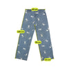 Playboy Allover Bunny Logo Print Wide Leg Denim Jeans