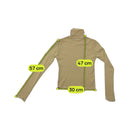 Sheer Lettuce Edge Turtleneck Top