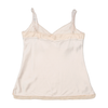 Vintage Sheer Mesh Trim Satin Camisole Tank Top