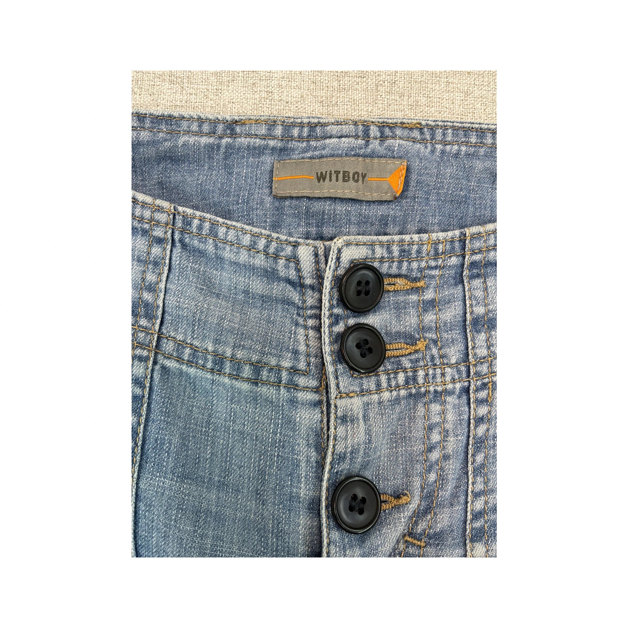 Witboy Light Wash Denim Cargo Pants