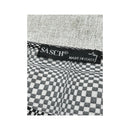 Sasch Black White Optical Check Stretch Blouse (repriced)
