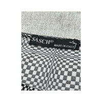 Sasch Black White Optical Check Stretch Blouse (repriced)