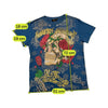 T-shirt Christian Audigier com strass e estampado de Caveira e rosa