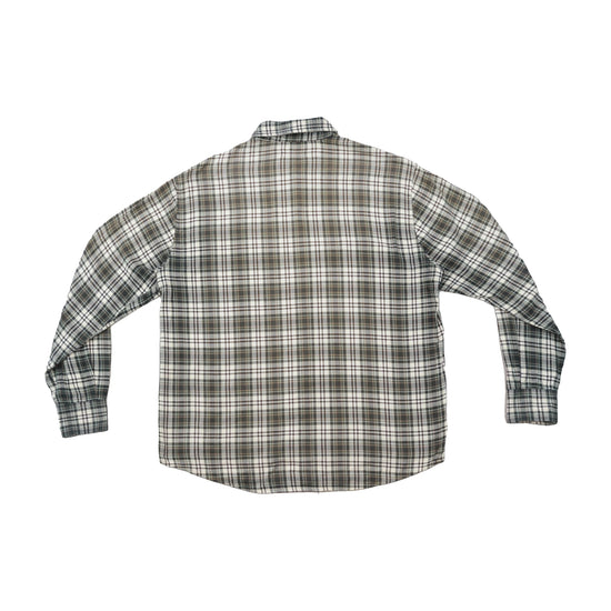Sea Barrier Basic Green Plaid Cotton Button-Up Shirt