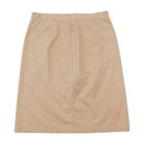 Diesel Beige Logo Embroidered Midi Skirt