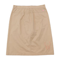 Diesel Beige Logo Embroidered Midi Skirt
