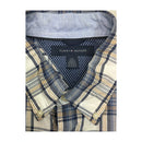 Blue & Beige Checkered Button Up Shirt