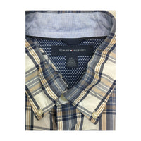 Blue & Beige Checkered Button Up Shirt