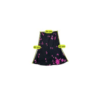 Vintage Black Pink Floral A-Line Skirt