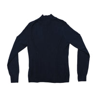 Camisola Tommy Hilfiger Canelada em algodão com Meia gola e Fecho Total