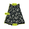 Woman Floral Crinkle Lace Hem Skirt