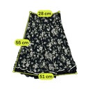 Woman Floral Crinkle Lace Hem Skirt