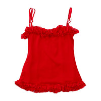 Red Ruffled Cami Top