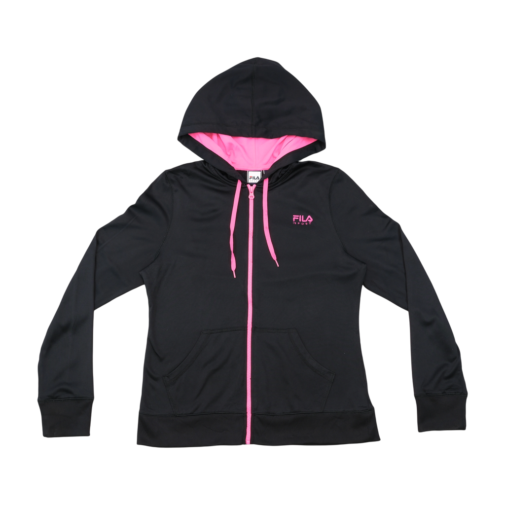 Fila Sport Black Pink Full Zip Hoodie