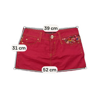 Bloom Embellished Cotton Mini Skirt - Pink