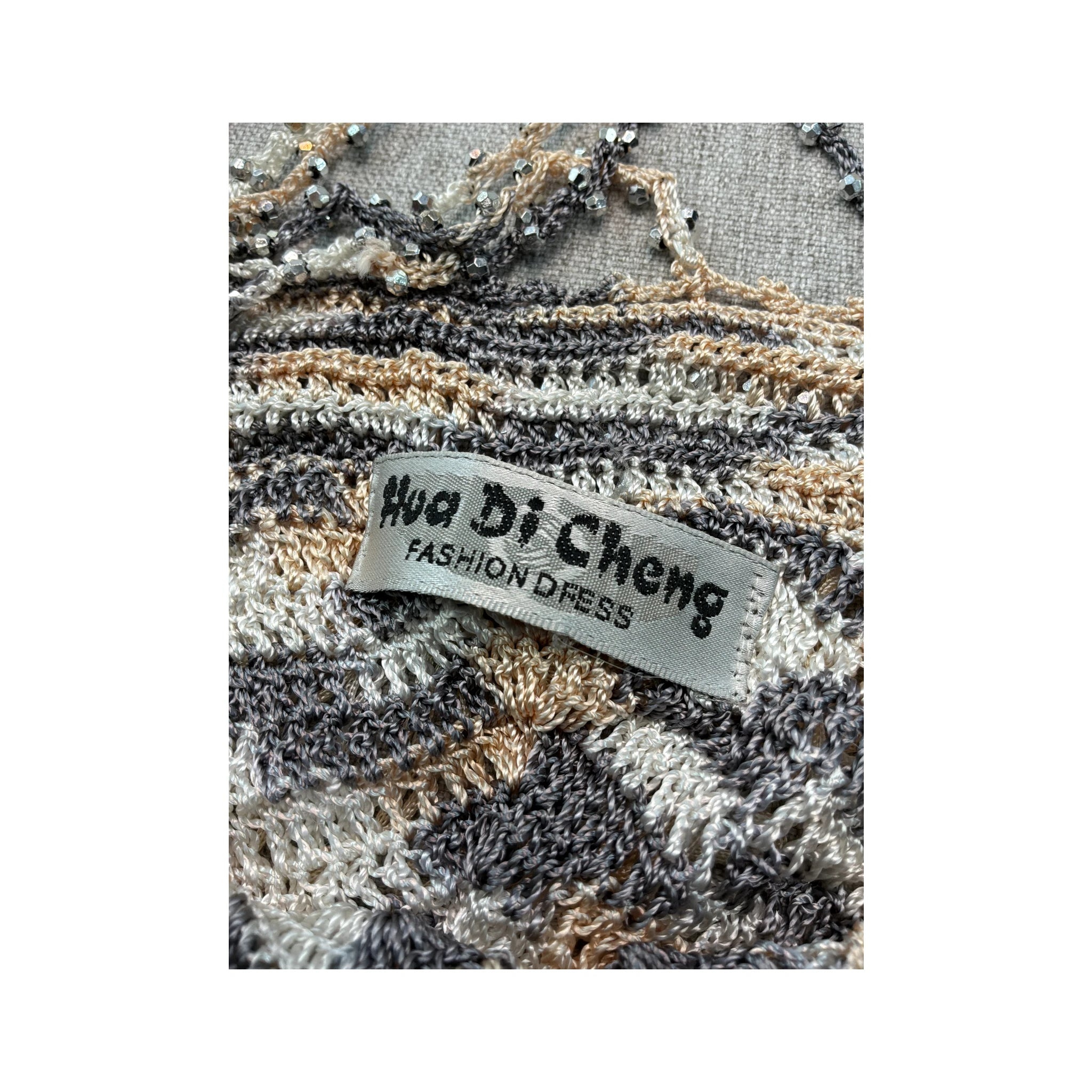 Hua Di Cheng Beaded Crochet Fringe Tank Top