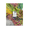 Vintage Abstract Neon Print Tie Neck Blouse