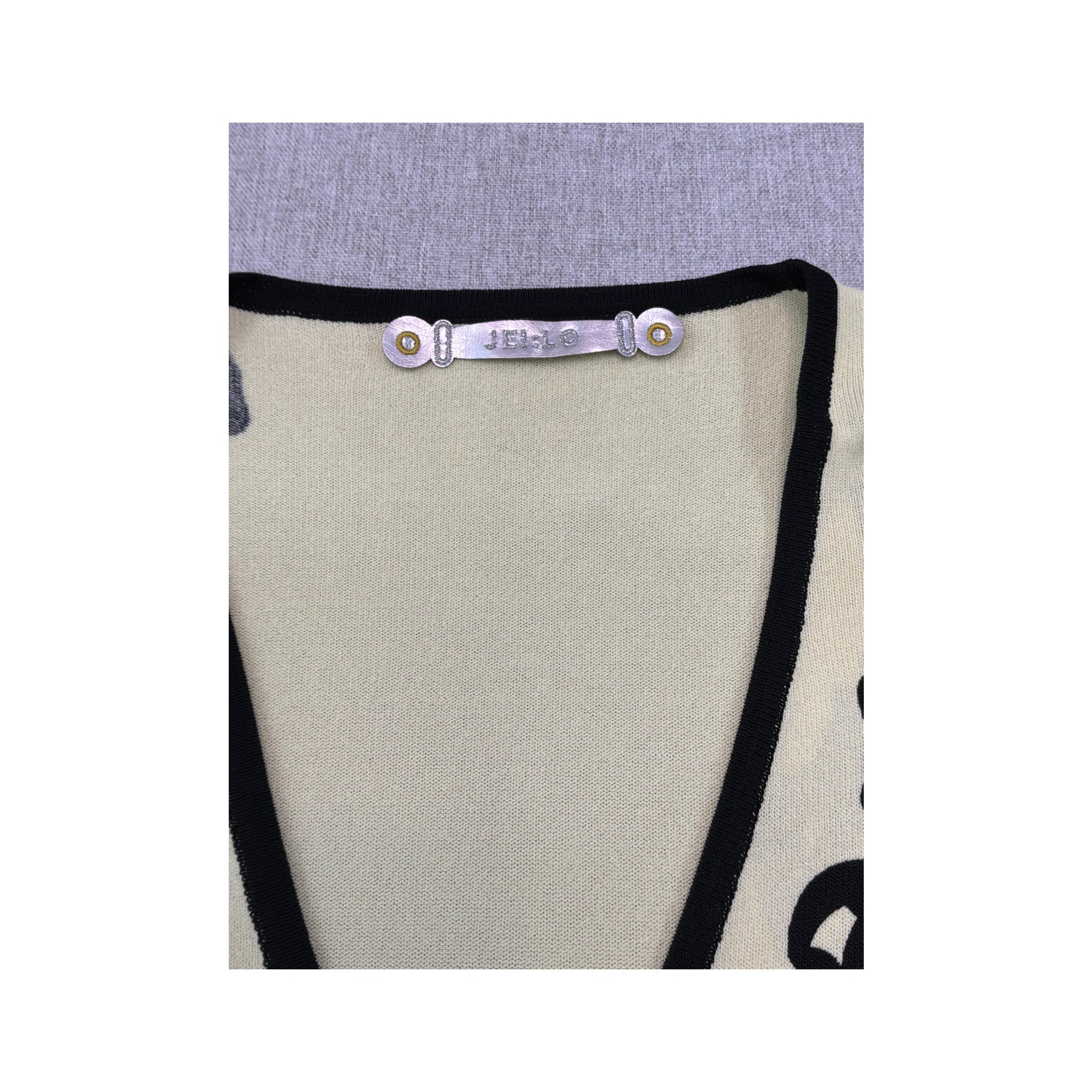 Jei Lo Abstract Animal Print Long Sleeve Button-Up Shirt