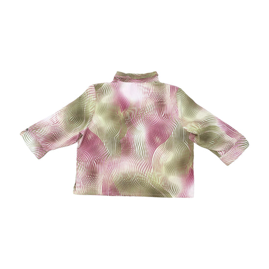 Bexleys Woman Abstract Wave Print Button Front Blouse