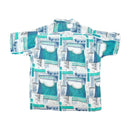 Vintage Abstract Geometric Print Short Sleeve Shirt
