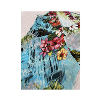 Floral Script Print V-Neck Tank Top