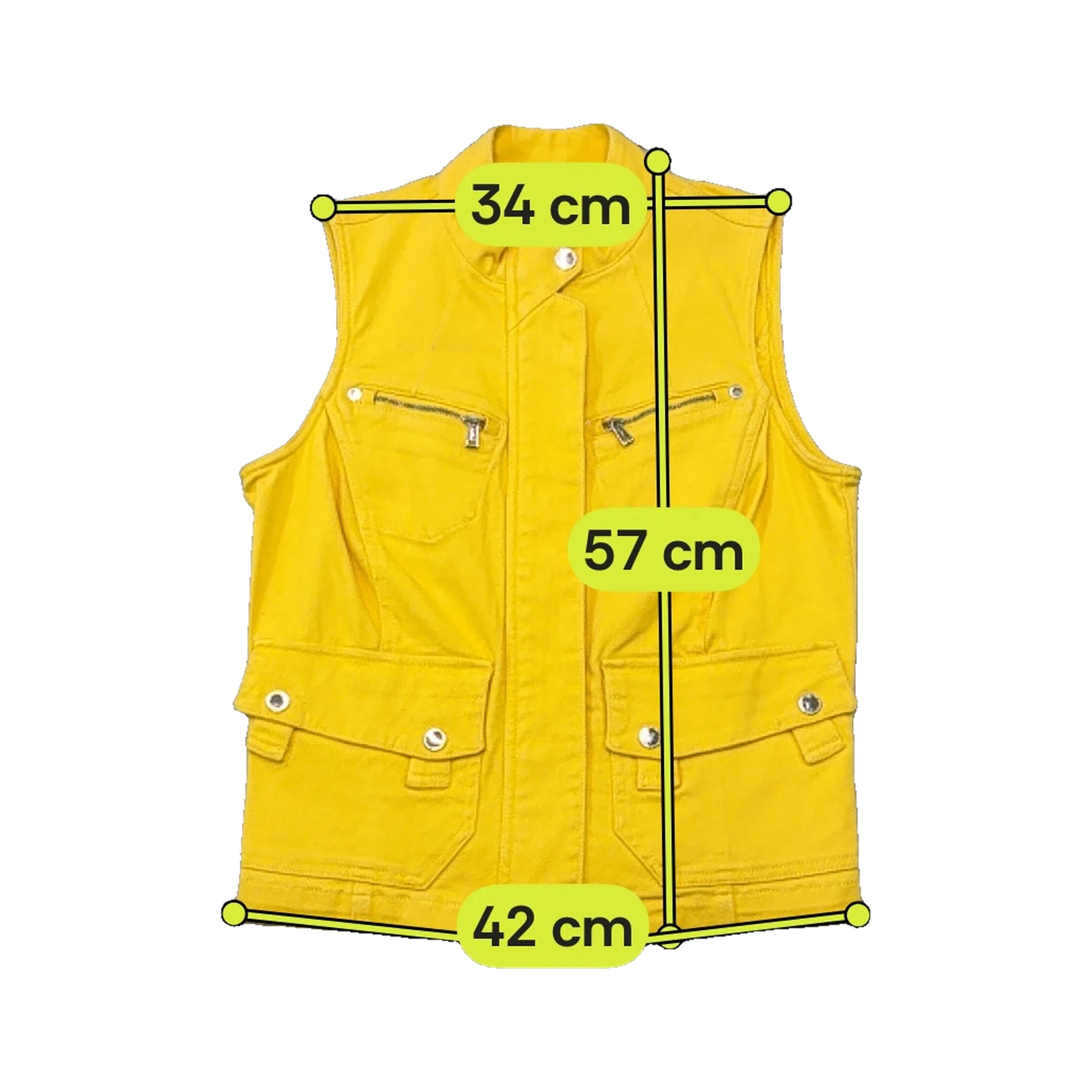 Colete utilitário Lauren Jeans Co. Ralph Lauren amarelo