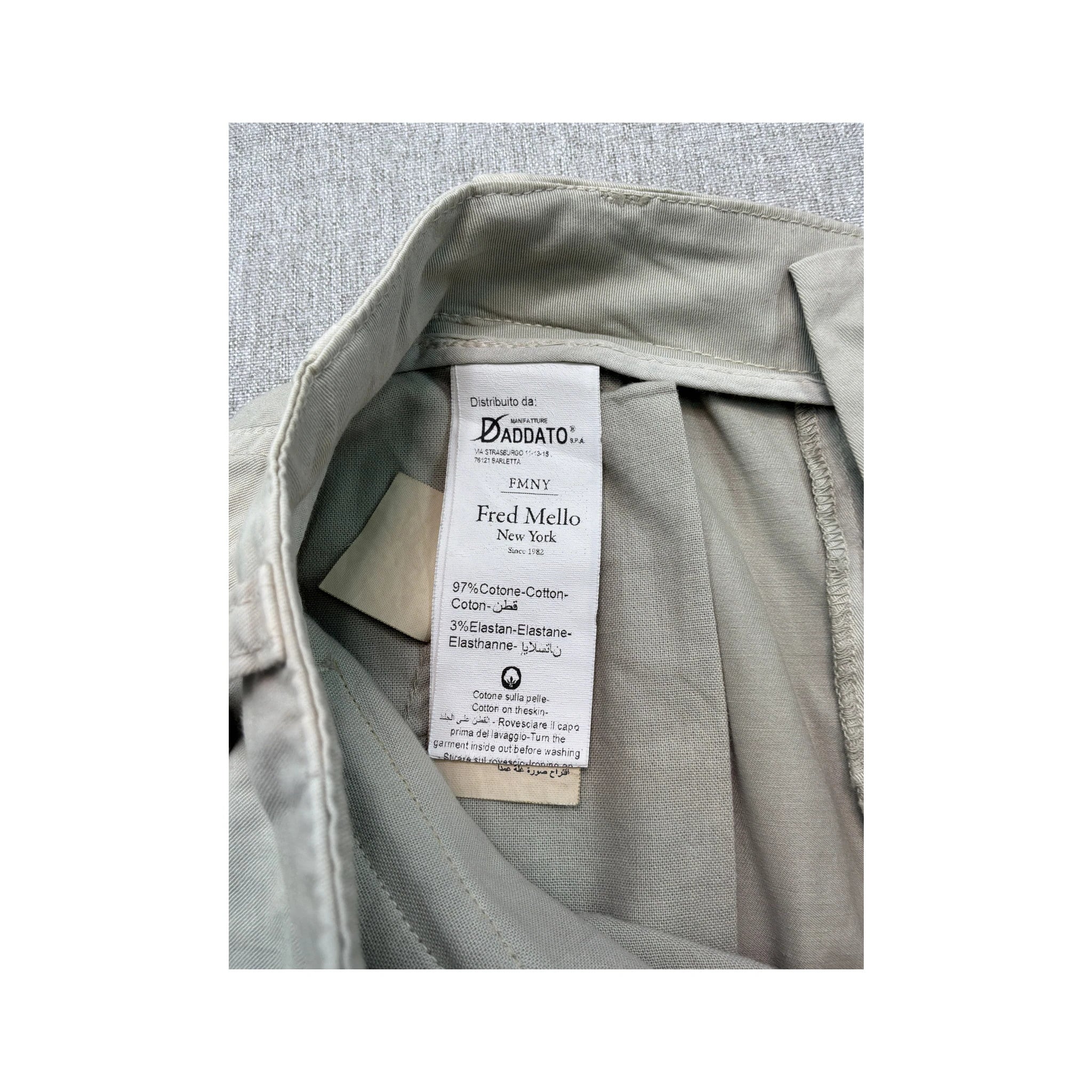 Fred Mello Cotton Stretch Beige Cargo Shorts