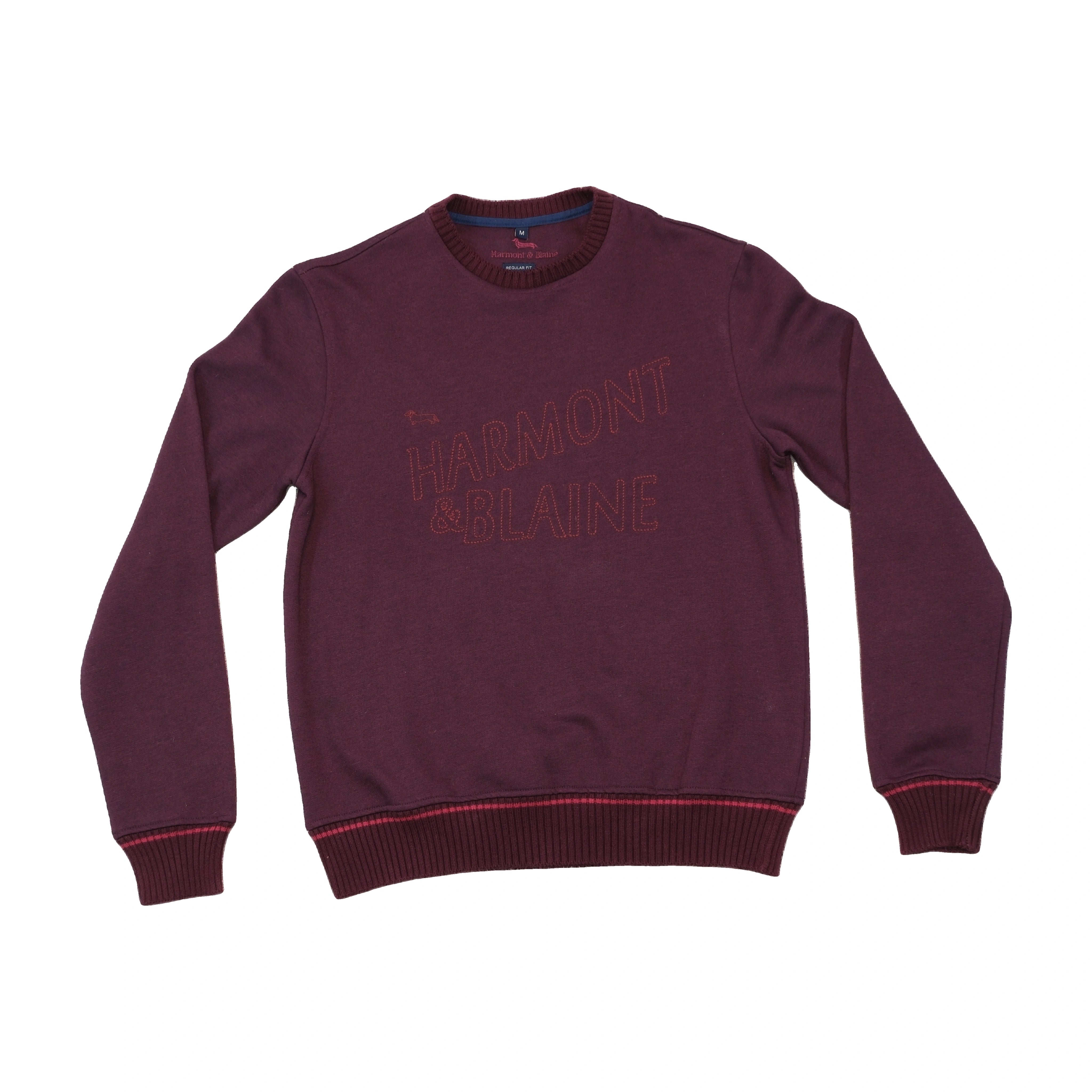 Harmont & Blaine Embroidered Logo Crewneck Sweater