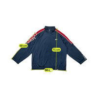 Reebok Navy & Red Piped Full-Zip Track Jacket
