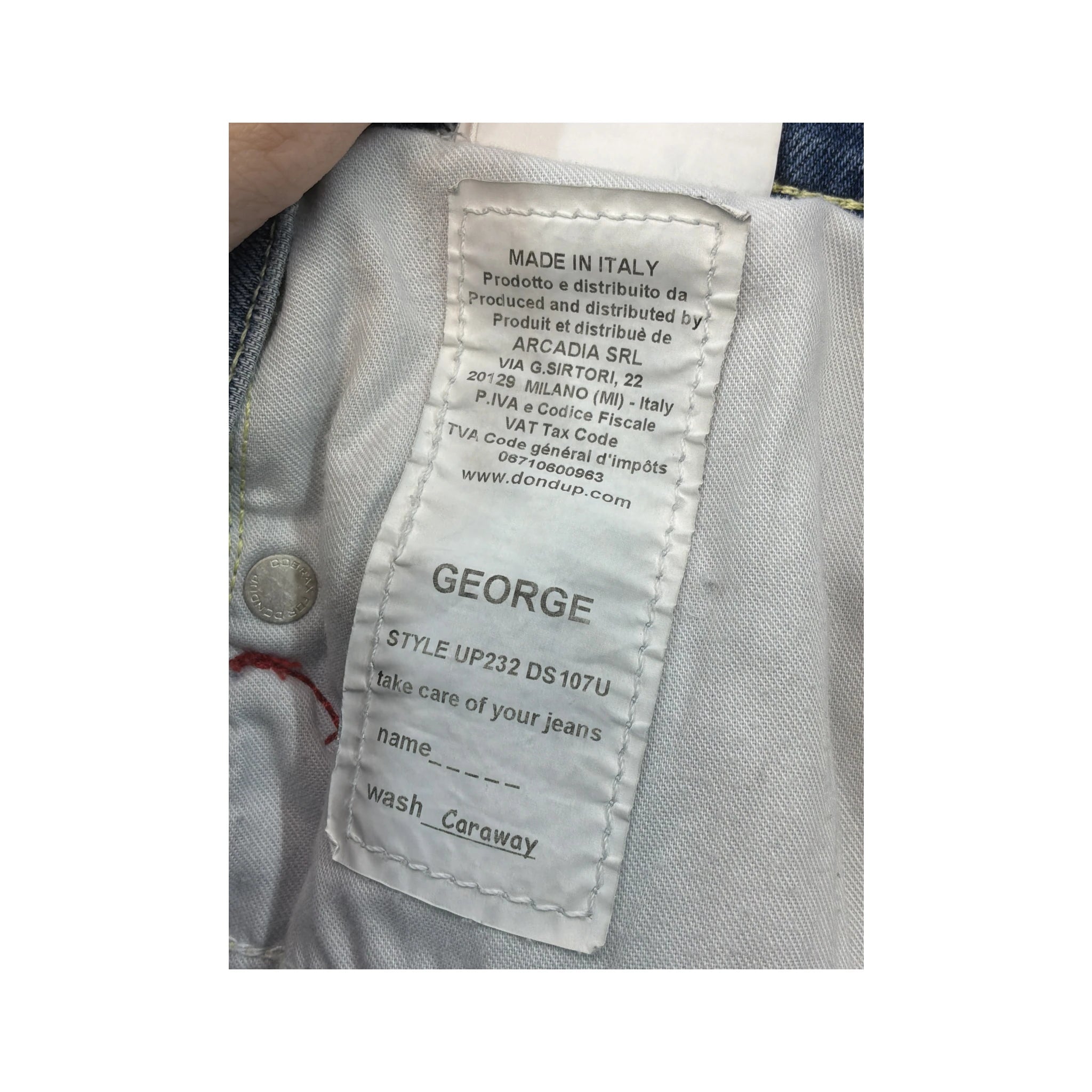 Dondup Light Wash Cotton Denim Mini Skirt