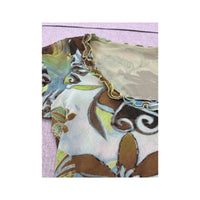 T-shirt Transparente em Rede floral com Acabamento de Folhos