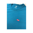Levi’s Teal Blue Cotton Crewneck Logo Tab Shirt