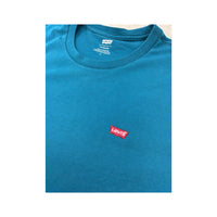 Levi’s Teal Blue Cotton Crewneck Logo Tab Shirt