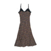 Vintage Floral Sheer Trim Slip Dress