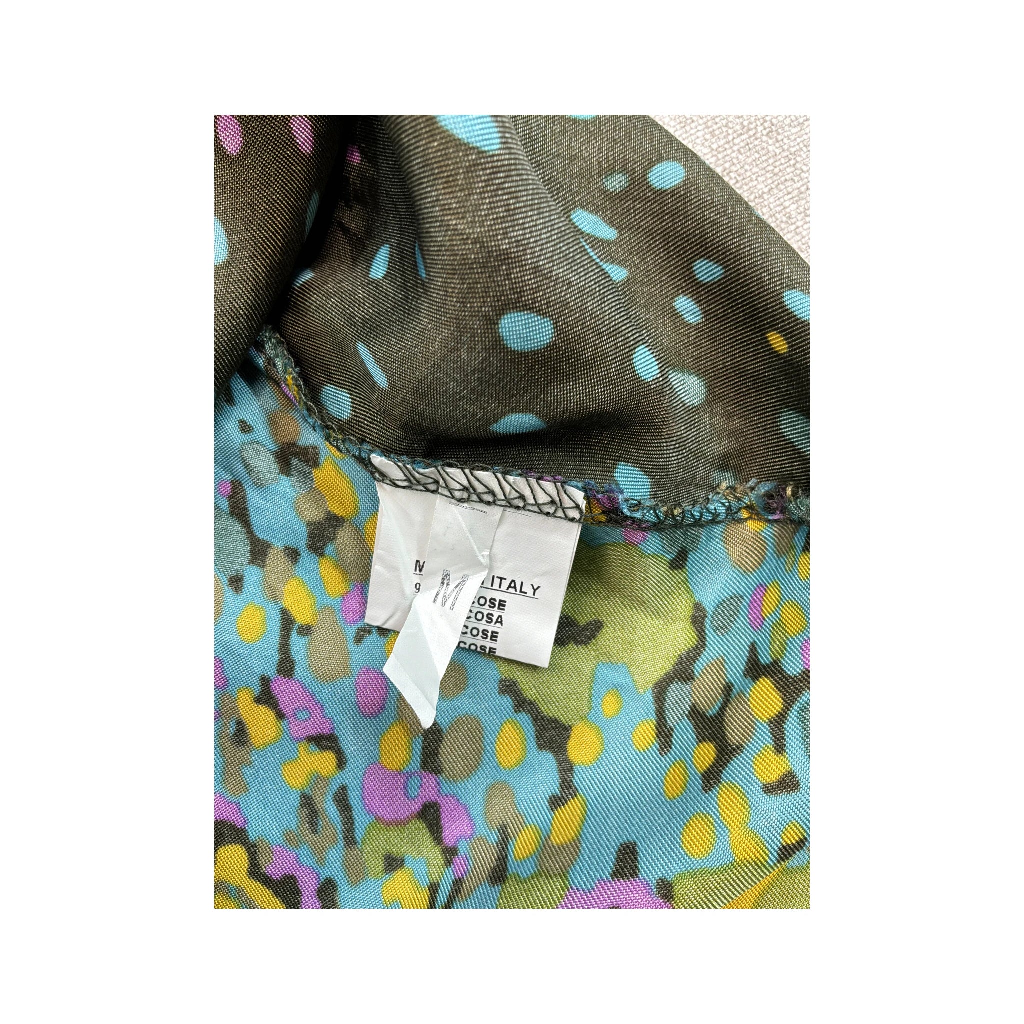 Floral Print Lace-Trim Satin Camisole Top (Made in Italy)