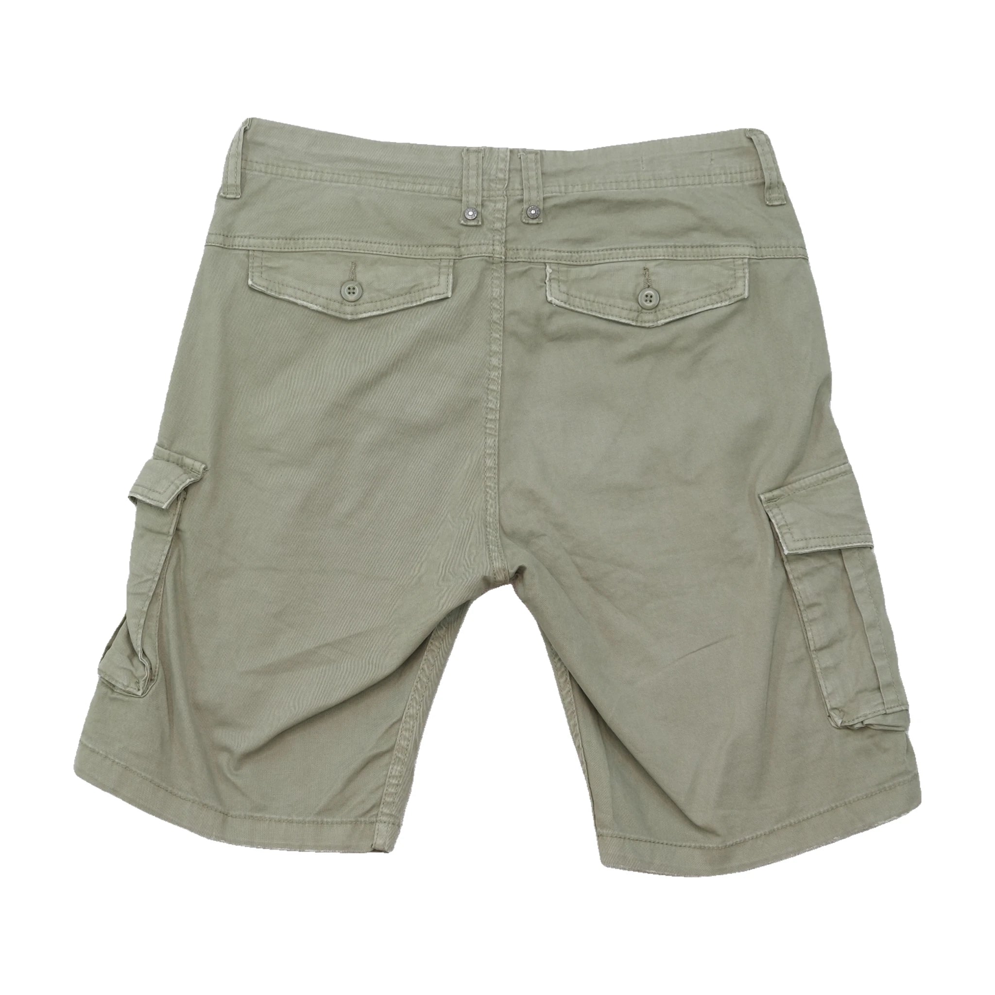 Jack & Jones Olive Green Cotton Cargo Shorts