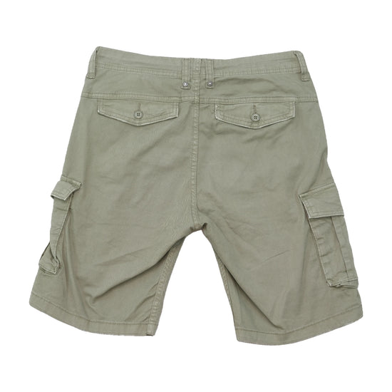 Jack & Jones Olive Green Cotton Cargo Shorts