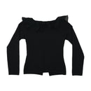 Blumarine Ruffle Collar Knit Cardigan