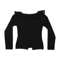Blumarine Ruffle Collar Knit Cardigan