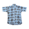 Camisa vintage de Manga curta com estampado geométrico