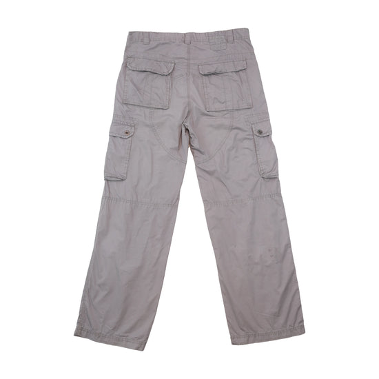 Infinity Man Gray Cotton Utility Cargo Pants