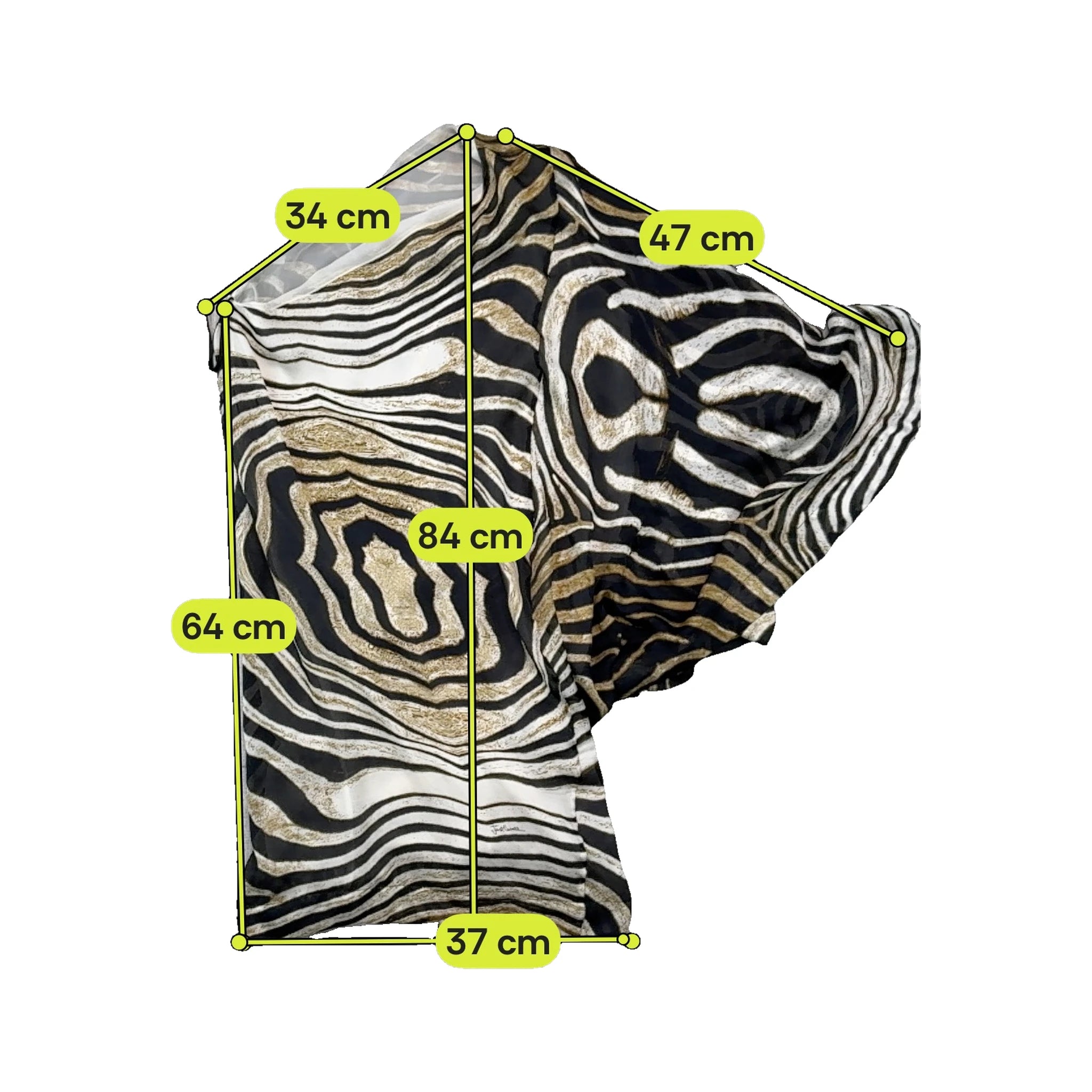 Just Cavalli Zebra Print Silk One Shoulder Blouse