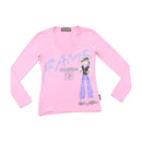 T-shirt RAMS23 de Manga Comprida com decote em V e estampado com Glitter