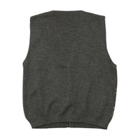 Rodes Vintage Geometric Pattern Virgin Wool Sweater Vest