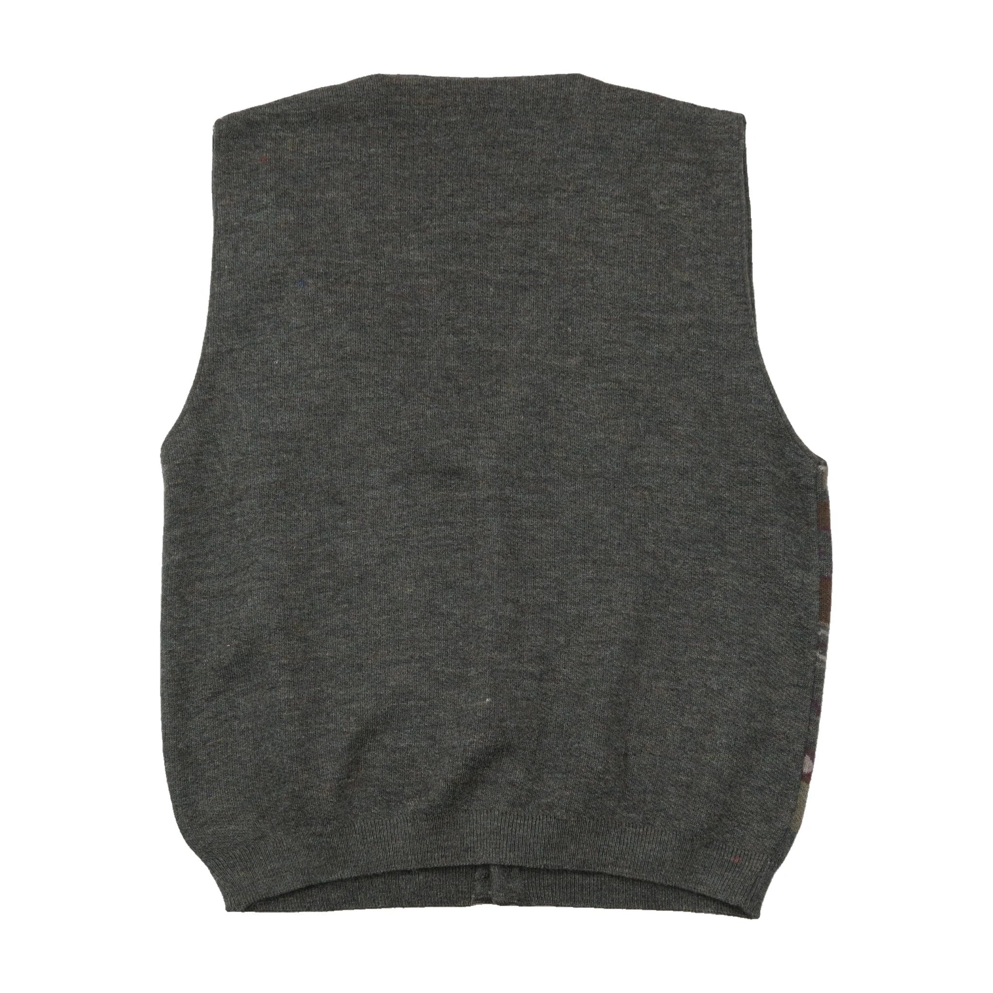 Rodes Vintage Geometric Pattern Virgin Wool Sweater Vest