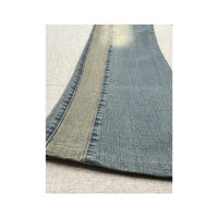 Mitequi Distressed Panel Flare Jeans