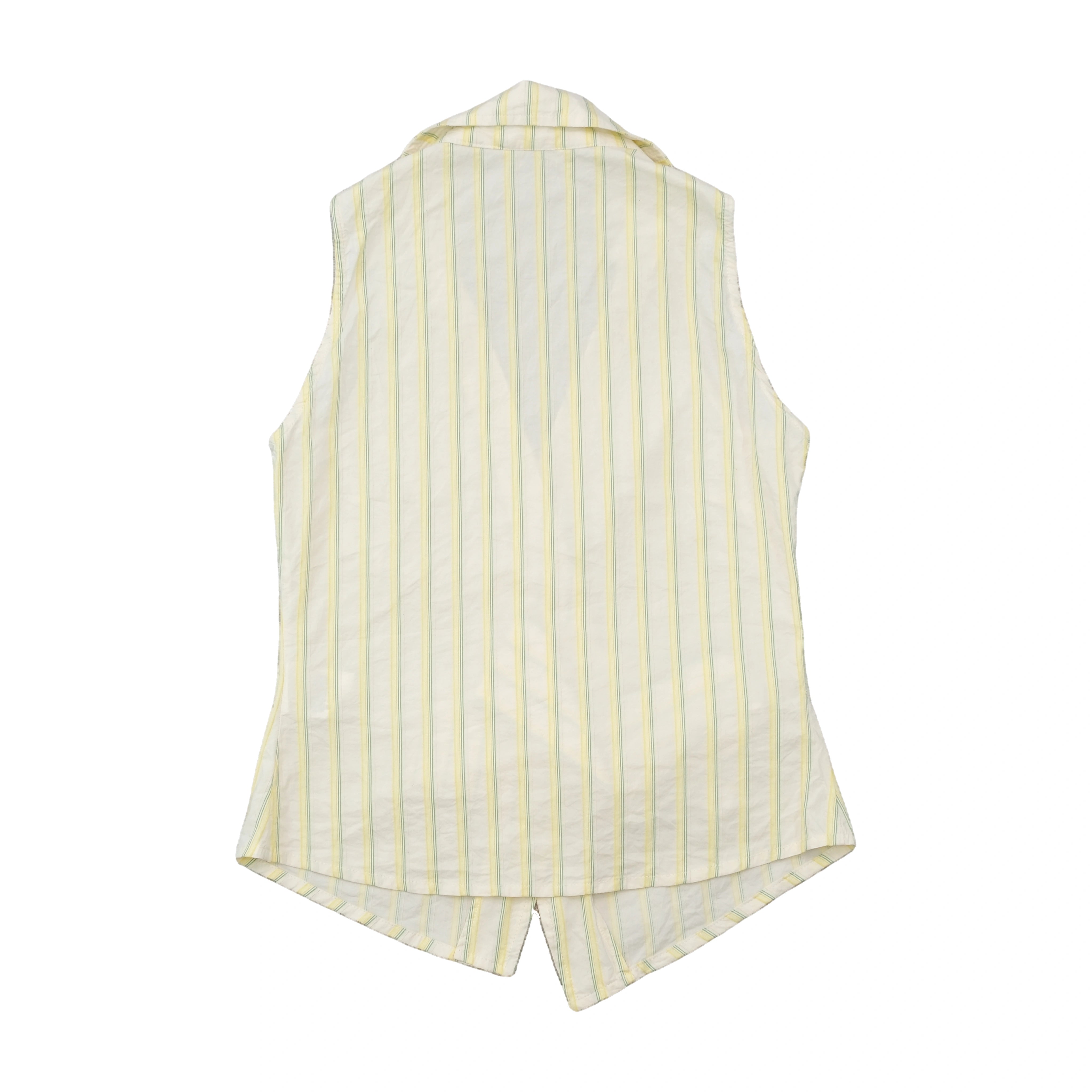 Blusa Cruzada Fornarina sem mangas em algodão às riscas