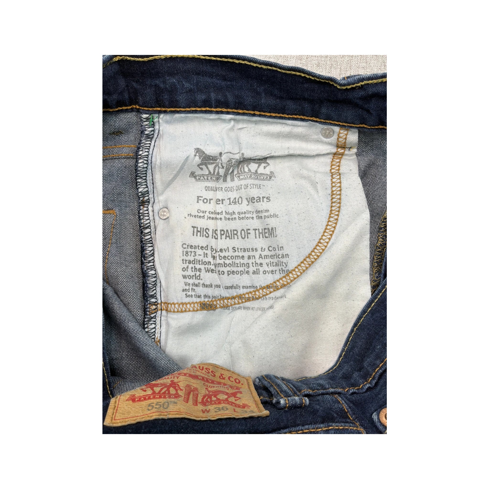 Levi Strauss & Co. Vintage Blue Distressed Straight Leg Jeans